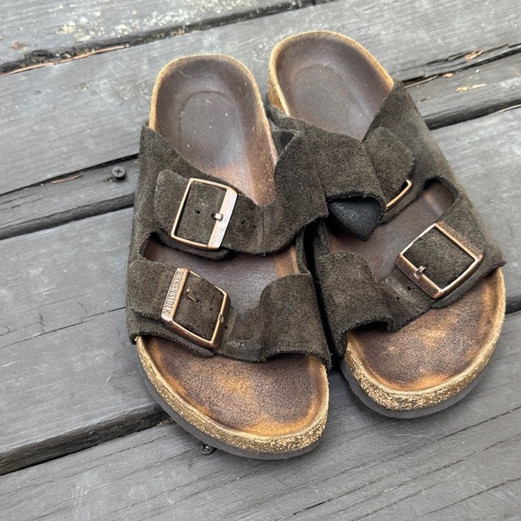 Birkenstock Dark Brown Suede Sandals size 39 - Picture 1 of 6